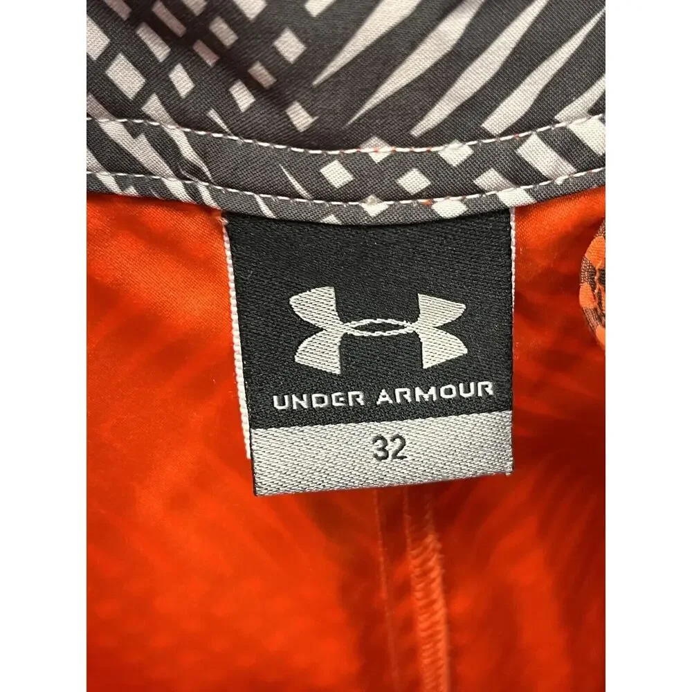 Under Armour Board Shorts Mens Size 32‎ Orange Black Pockets Swim Beach Vacation